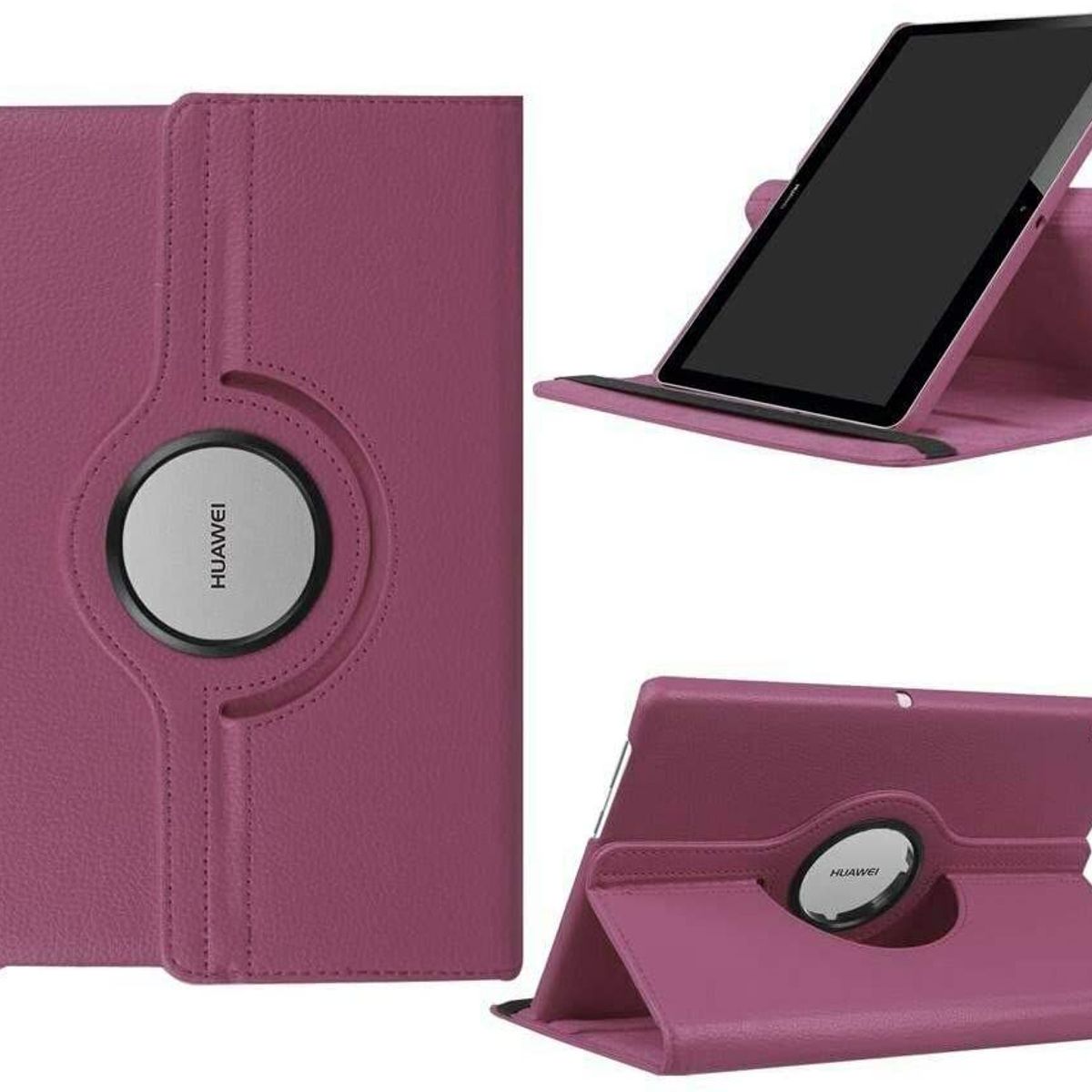 GENERICO - Funda Giratoria para Tablet Huawei T5-10 Morado