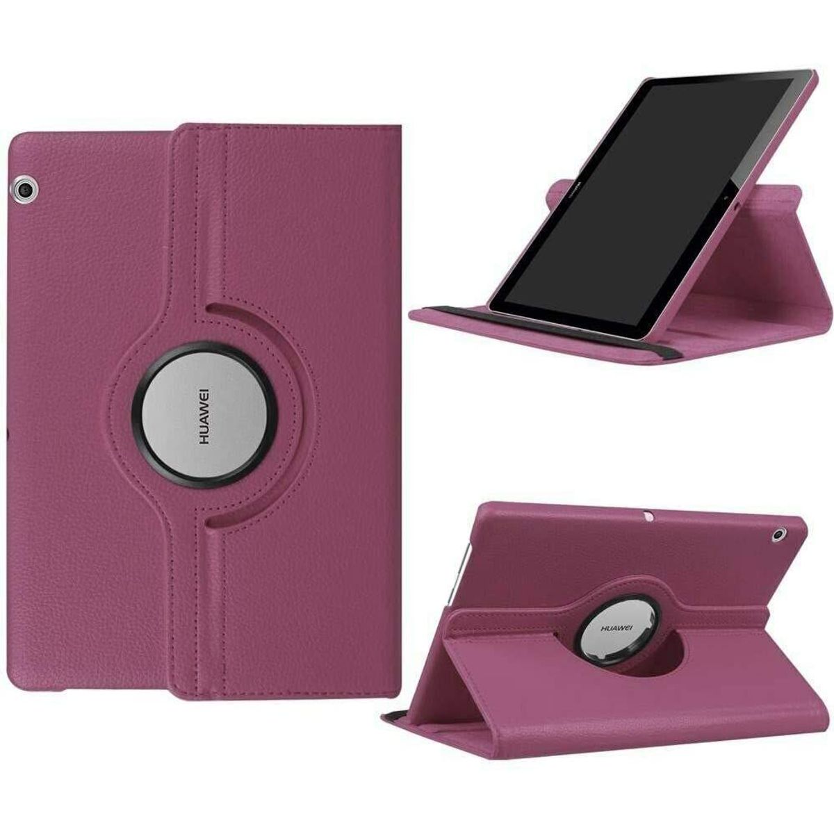 GENERICO - Funda Giratoria para Tablet Huawei T5-10 Morado