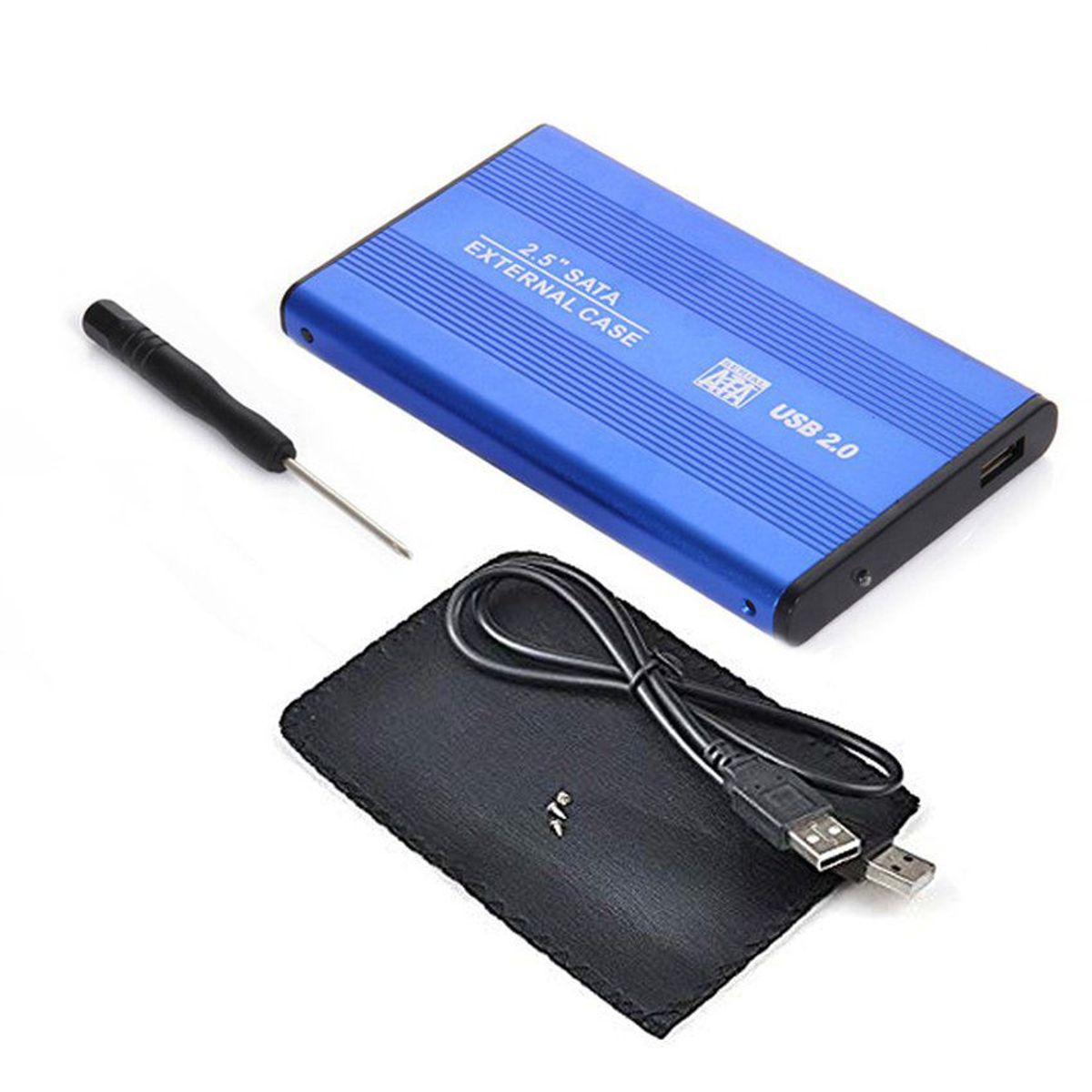 GENERICO - Case Disco Duro Externo Sata 2.5" Usb 2.0 Laptop - Azul