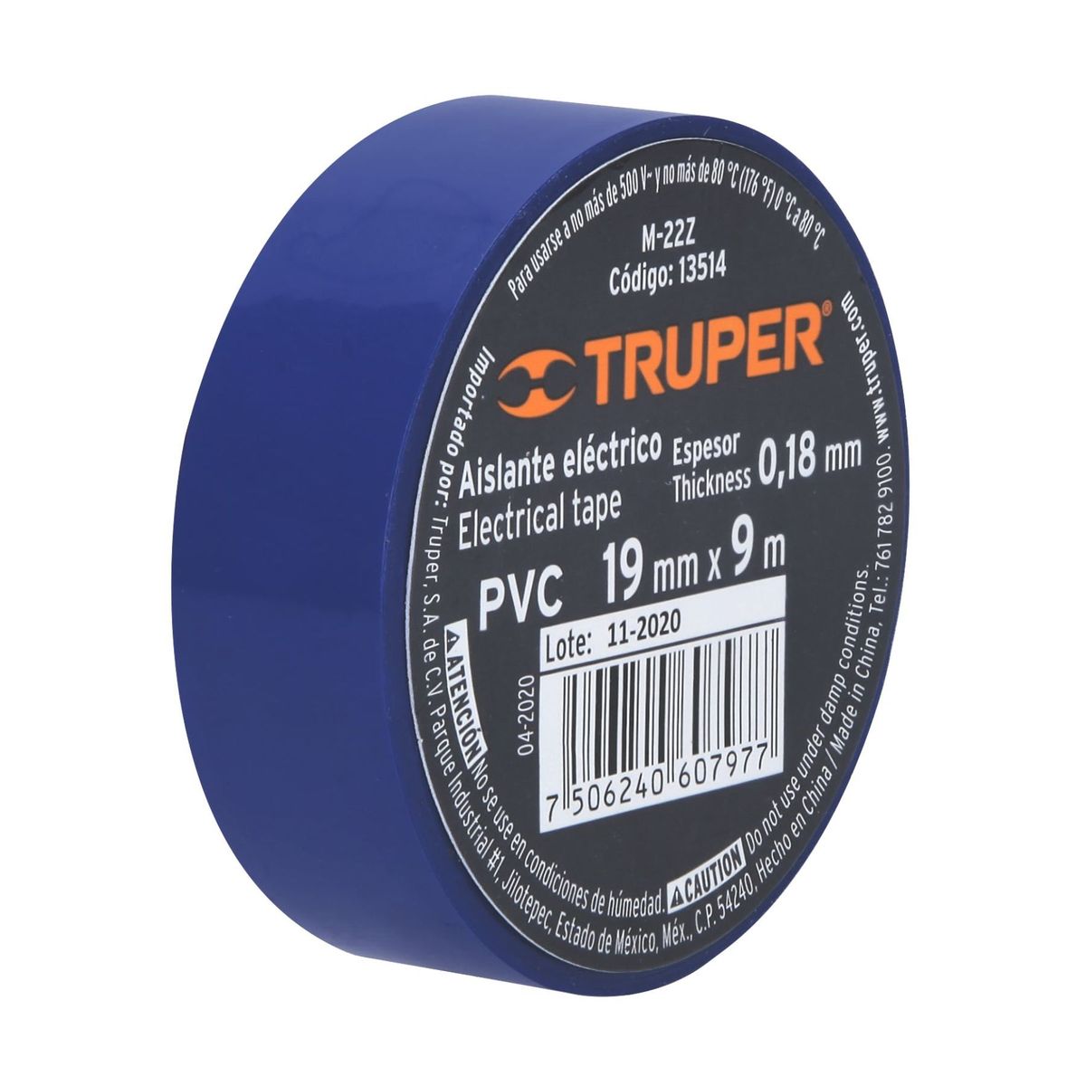 TRUPER - Cinta aislante truper 19mm x 9m - AZUL