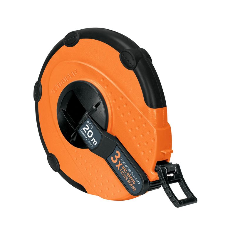 TRUPER - Wincha de fibra de vidrio Carcasa Plastica 20 Metros Truper