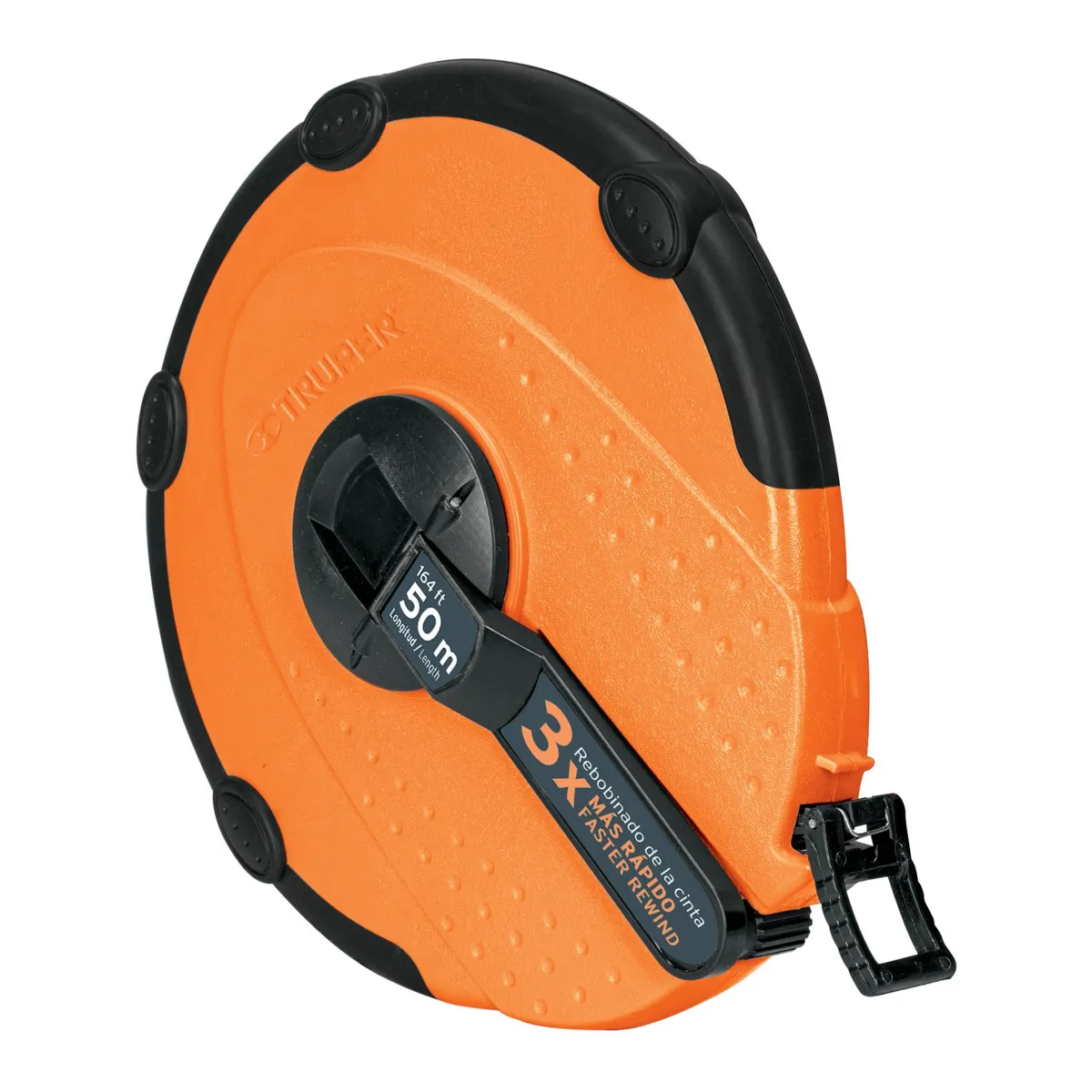 TRUPER - Wincha de fibra de vidrio Carcasa Plastica 50 Metros Truper