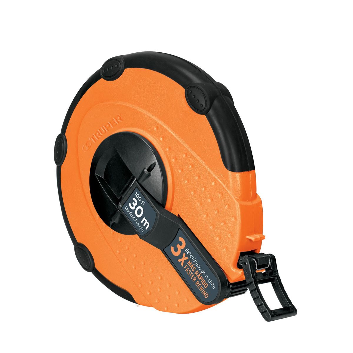 TRUPER - Wincha de fibra de vidrio Carcasa Plastica 30 Metros Truper