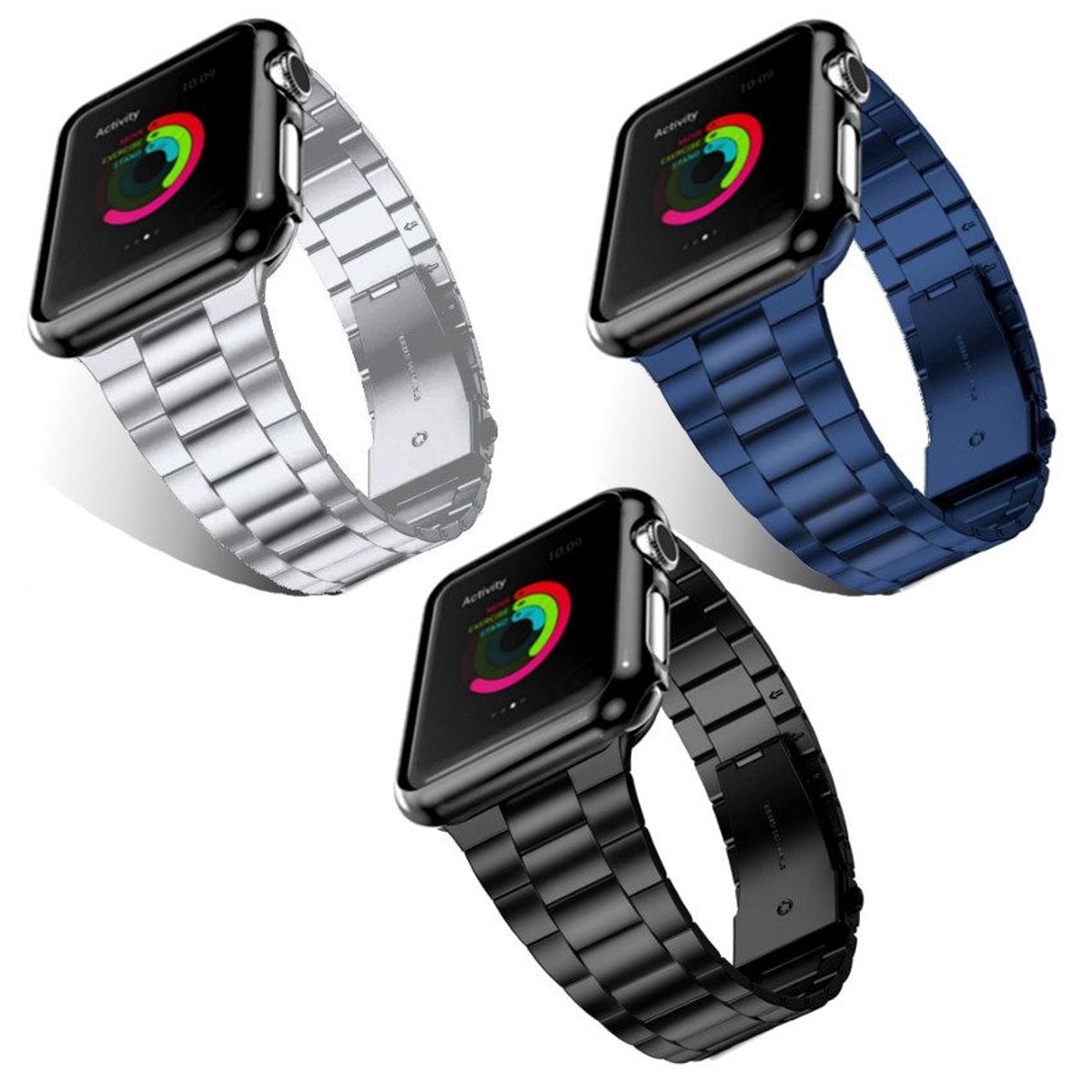 GENERICO - Correa Acero Inoxidabl iWatch Apple Watch 45 44 42 mm Serie 7 6 5 4 Se