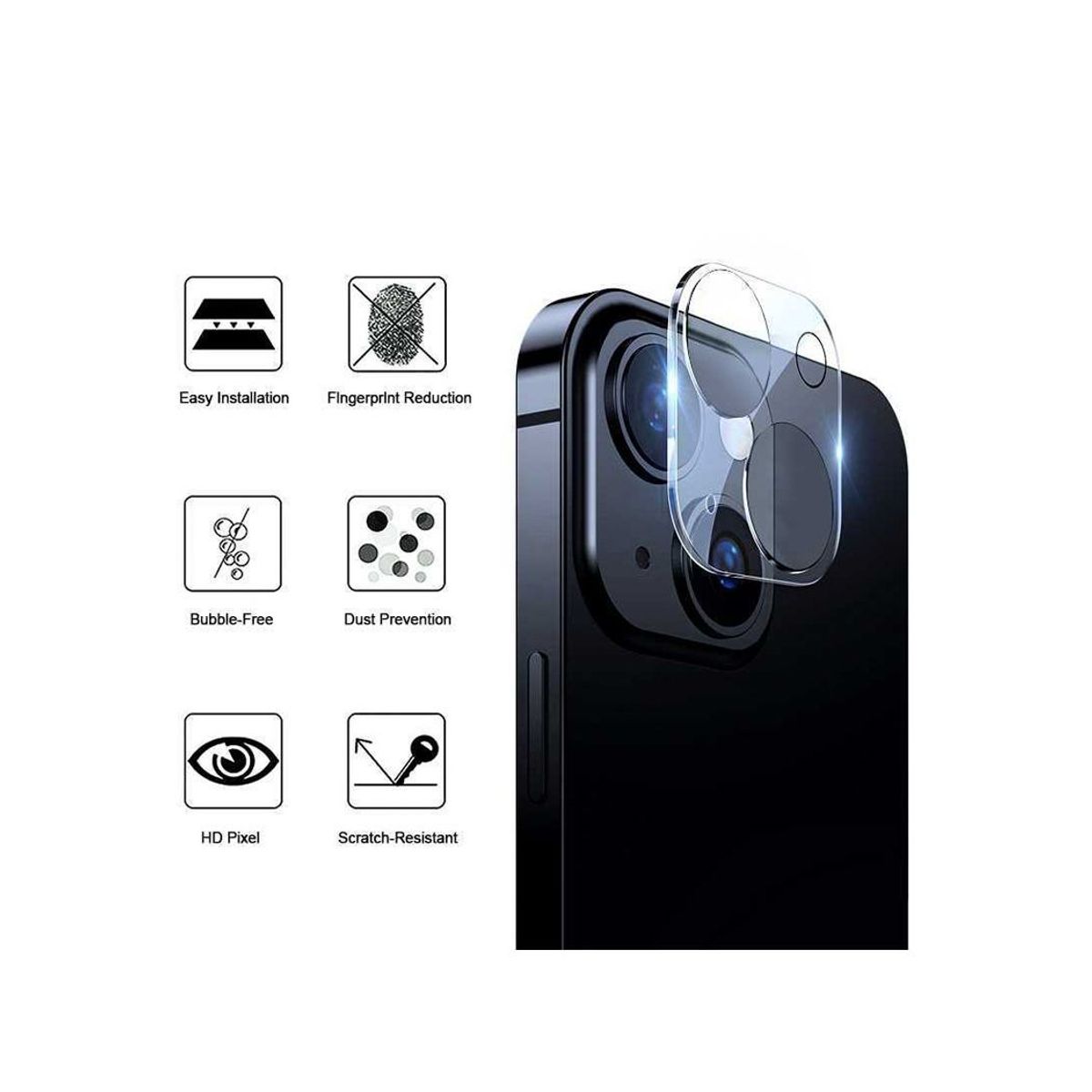 GENERICO - Vidrio Protector de Cámara para iPhone 14 Transparente