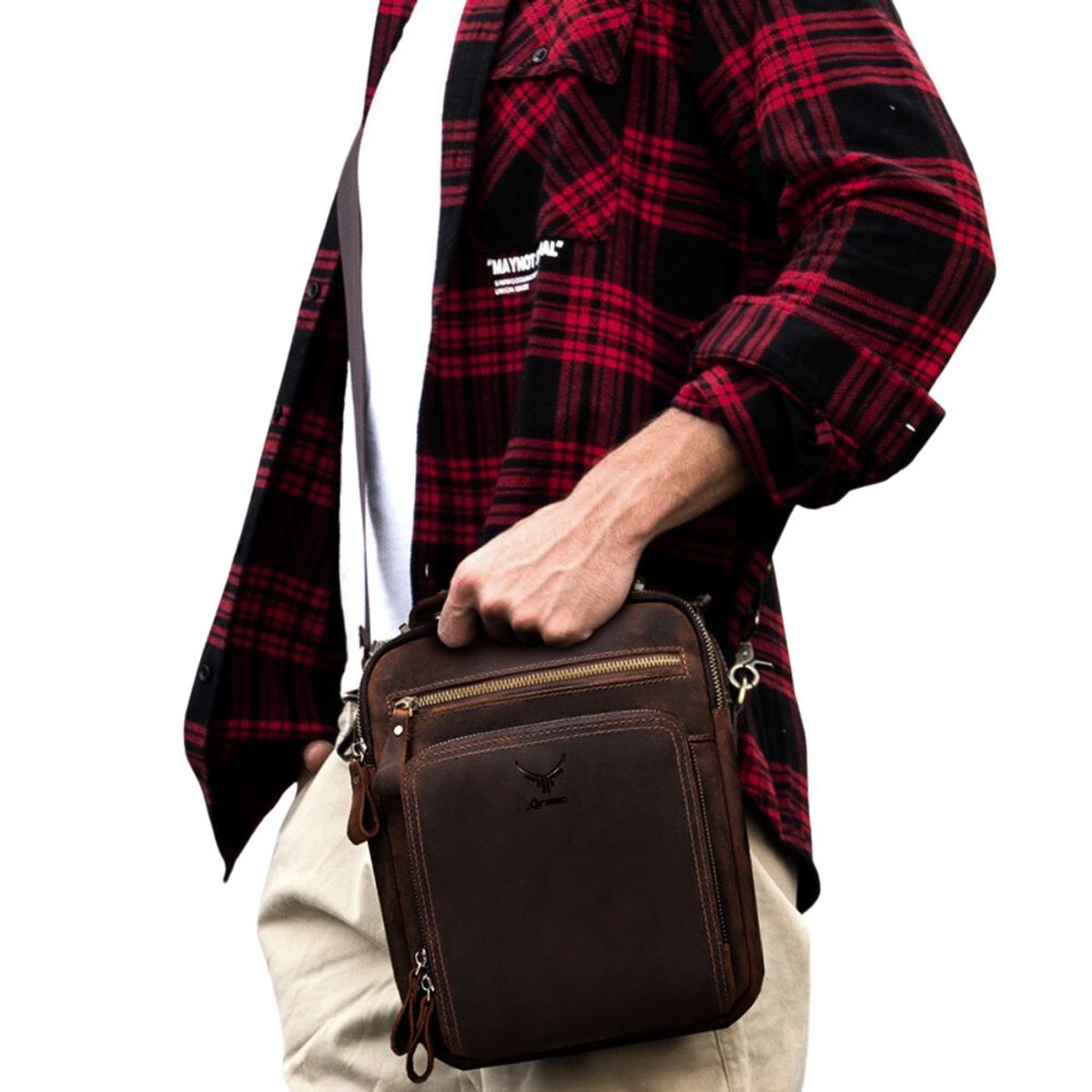 ARMUZ - Morral de Cuero vacuno Hombre