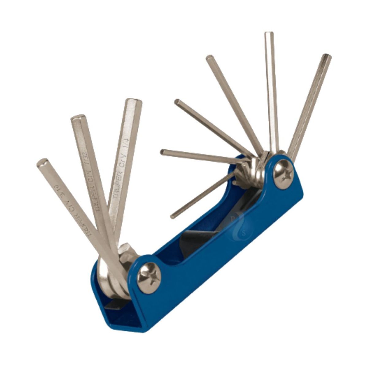 TRUPER - Juego De 9 Llaves Milimetros Allen Tipo Navaja Truper All-9m