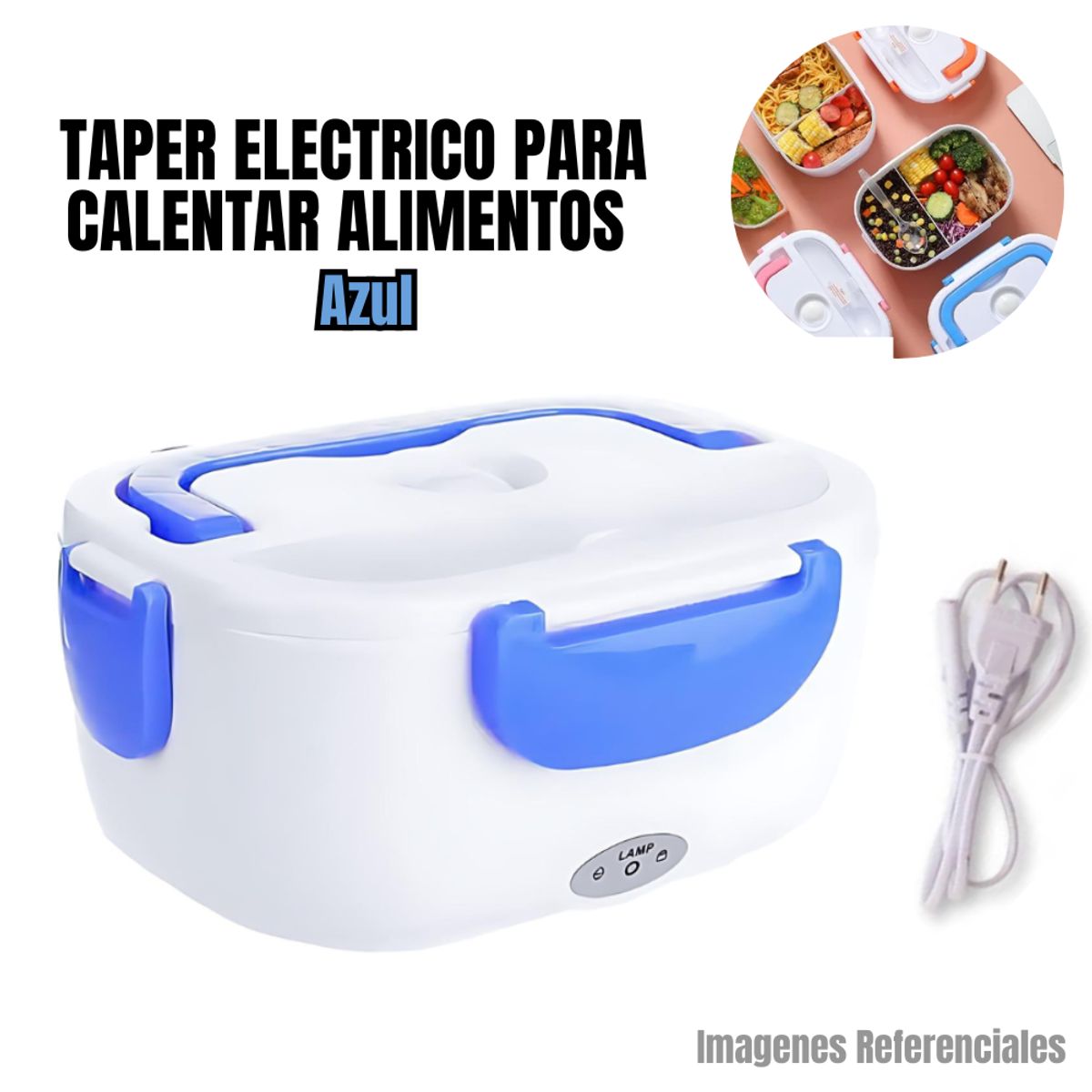 GENERICO - Lonchera Taper Electrico para Calentar Alimentos - AZUL