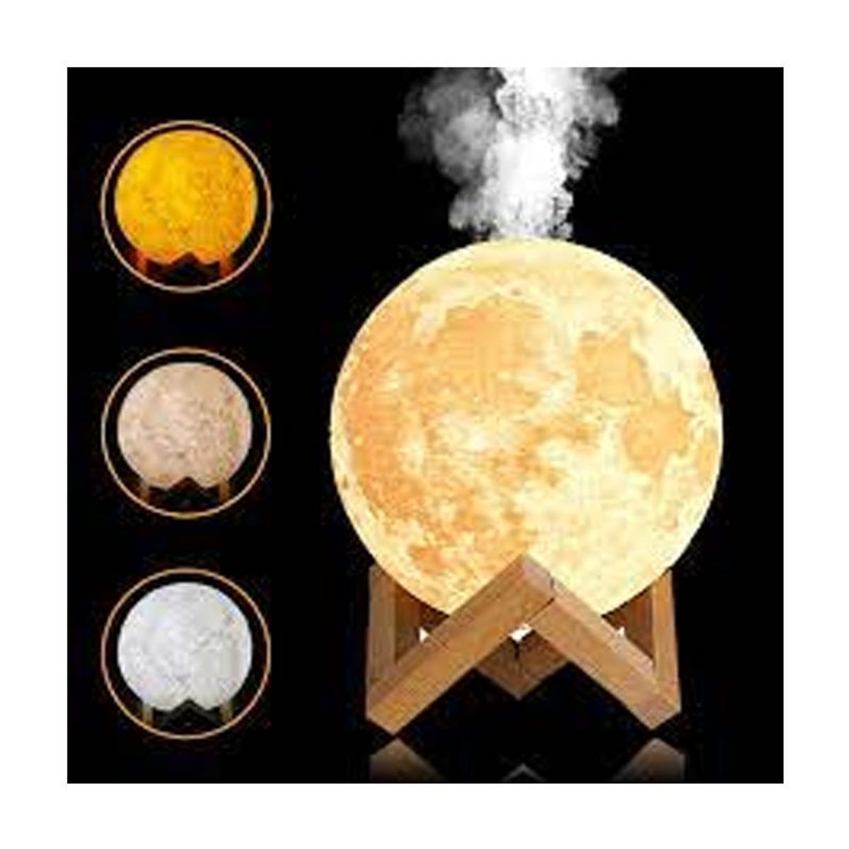 SEISA - Lámpara LED Humidificador Luna Purificador - Decoración para Hogar