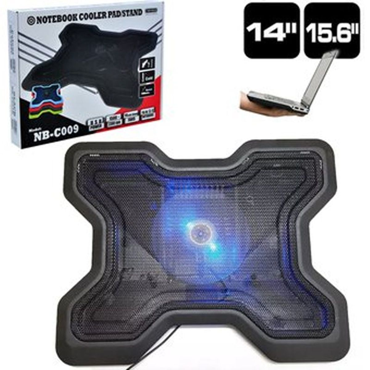 SEISA - Cooler Laptop y Notebook  9 a 15  Base Ventilador