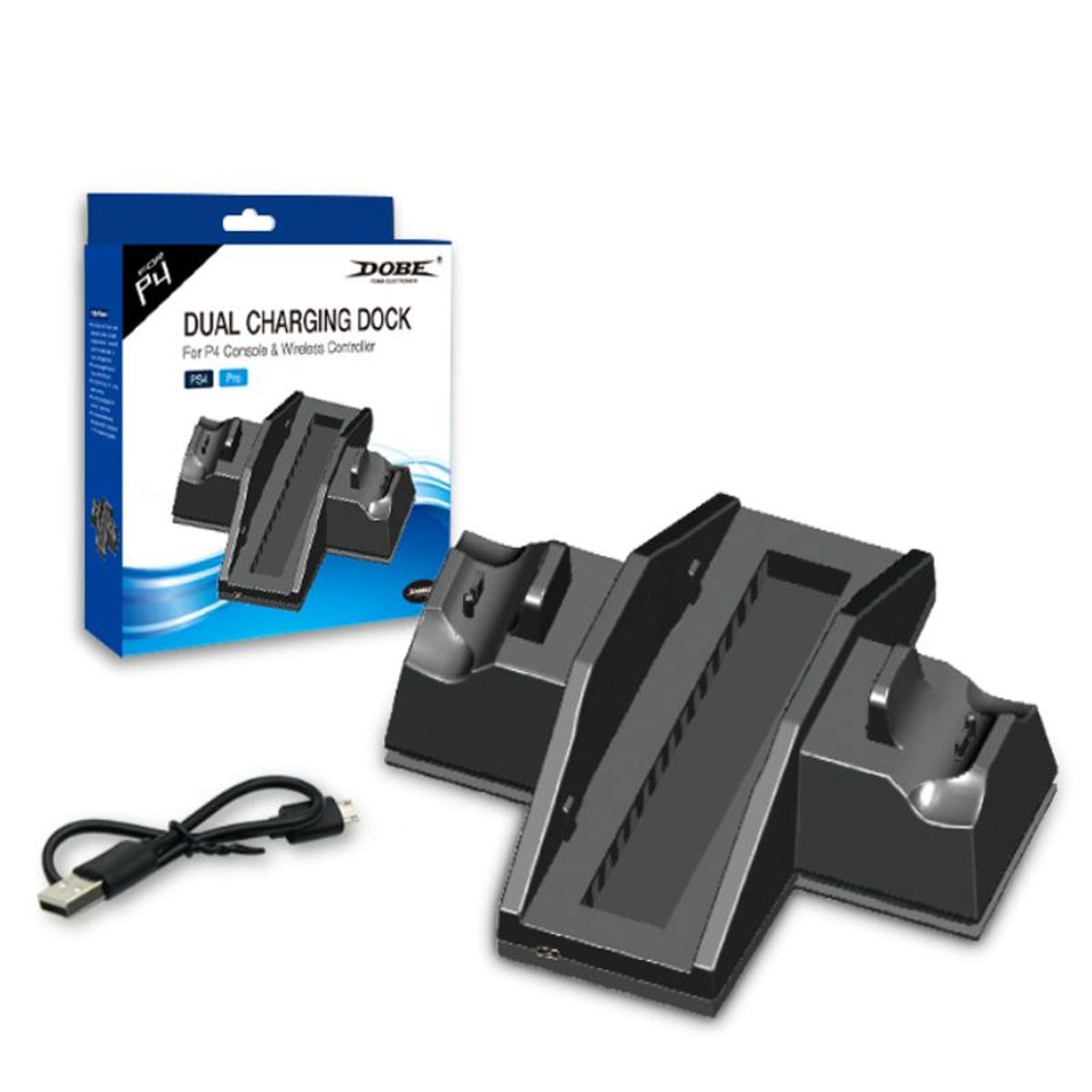 DOVE - Cargador Mandos Ps4 Pro Soporte Base Vertical Y Cooler