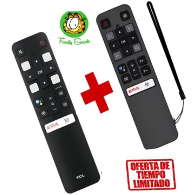 UNIVERSAL - Control Remoto Tcl Smart Modelo RC802V  Funda Negra