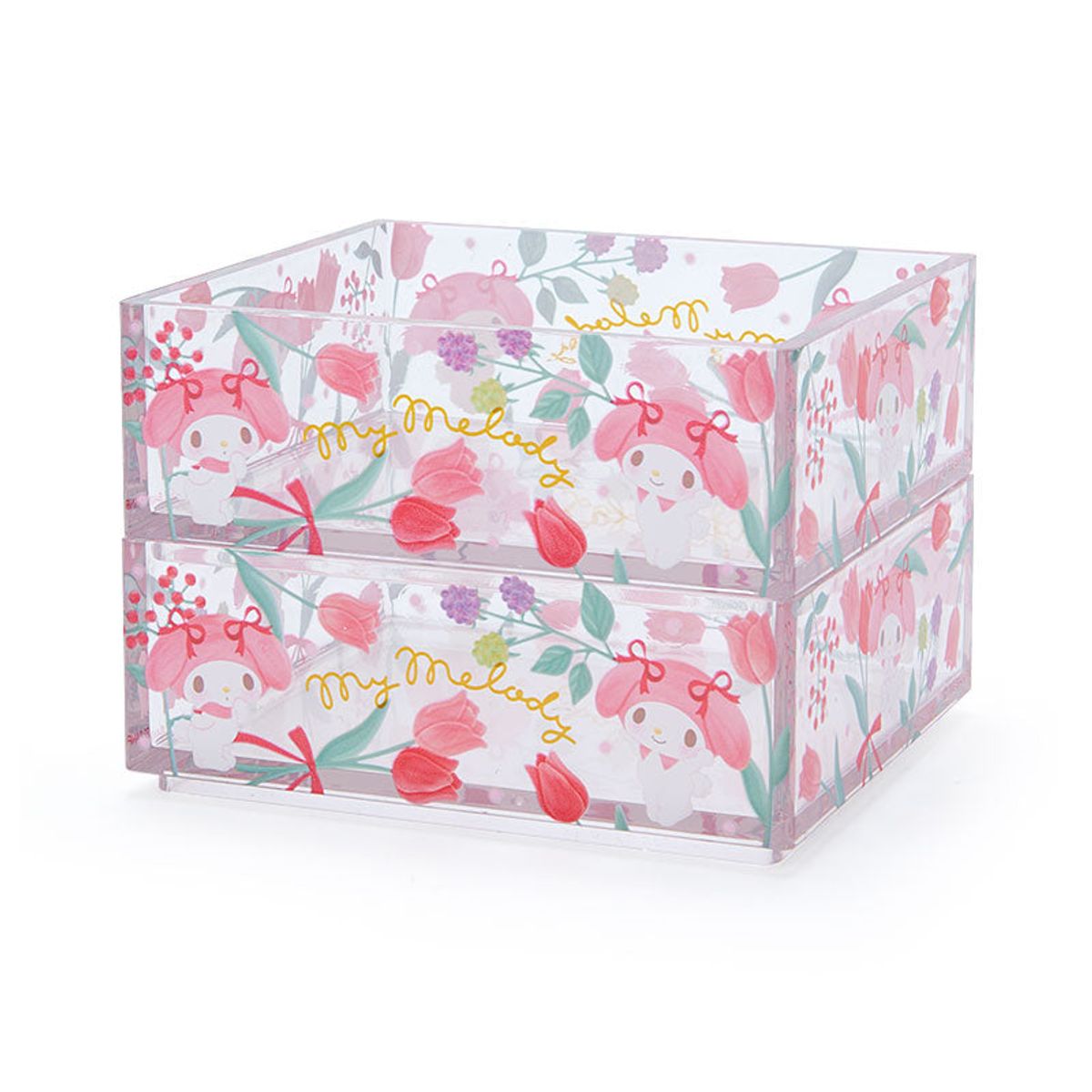 SANRIO - Sanrio - Set de 2 Cajitas Organizadora Apilables My Melody Flowers