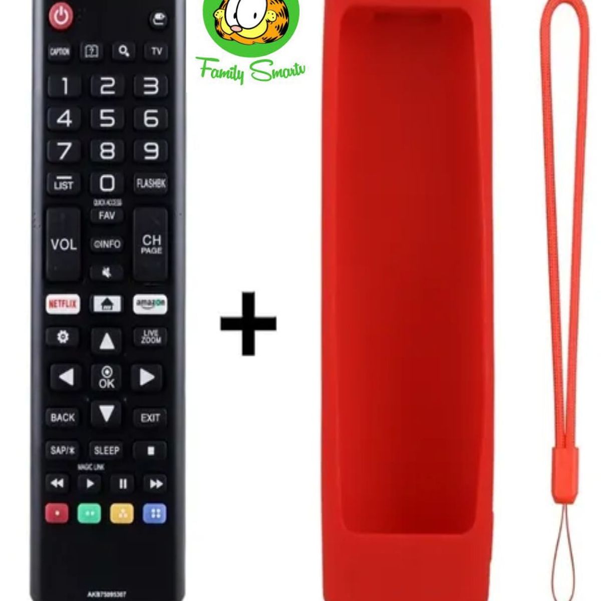 GENERICO - Control Remoto para Lg Smart tv  Funda de SIlicona Color Rojo