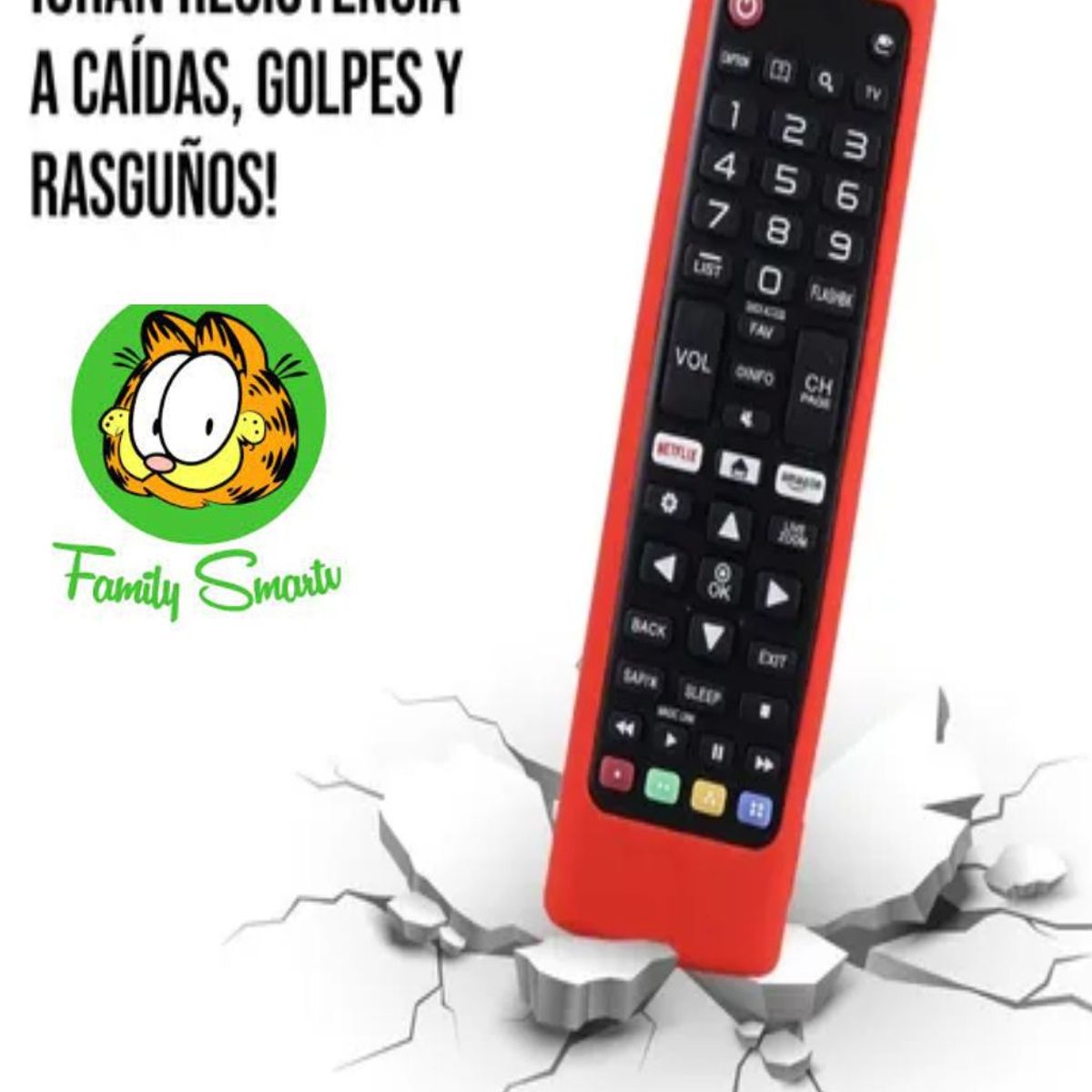 GENERICO - Control Remoto para Lg Smart tv  Funda de SIlicona Color Rojo