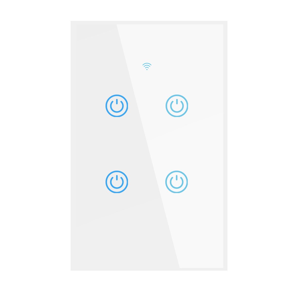 OEM - Interruptor Inteligente Wifi Táctil 4 Botones Con/Sin Neutro Blanco