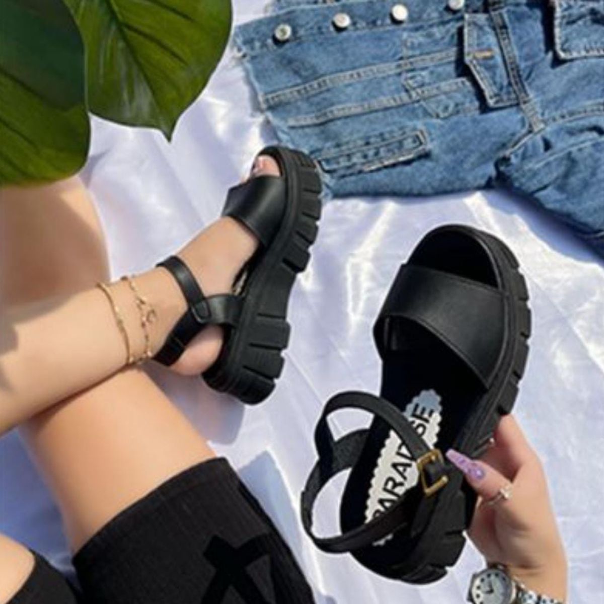 GENERICO - Sandalia Mujer Yomar Err. Precio Vl45 Negro