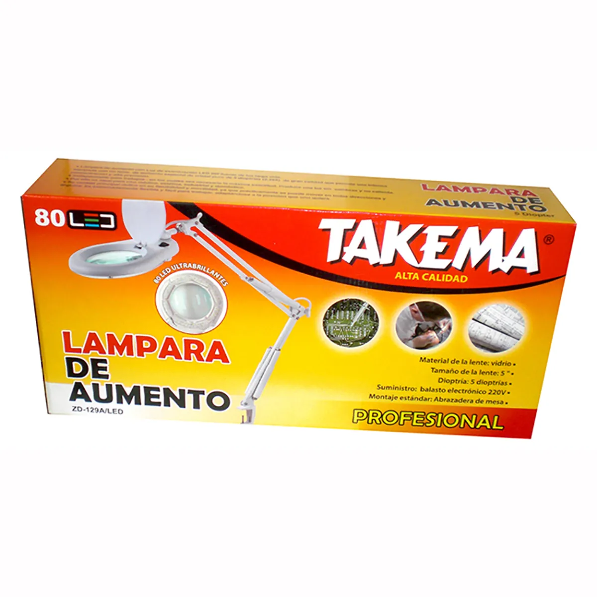 TAKEMA - LUPA LÁMPARA LED CON BRAZO ARTICULADO - TAKEMA ZD-129A LED
