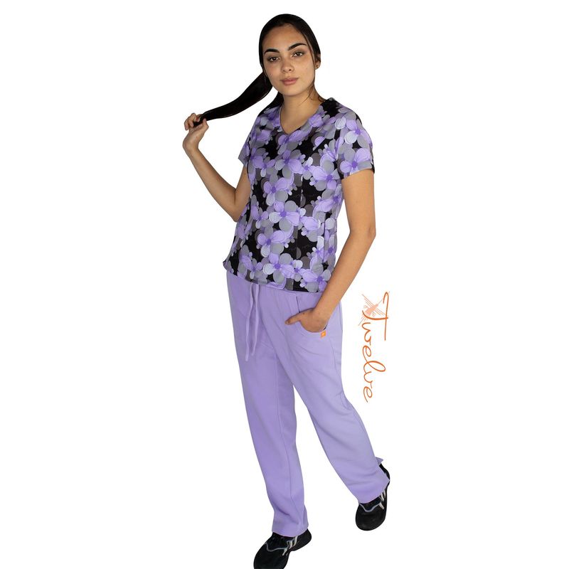 TWELVE - Twelve - conjunto  Venecia diseño flores- lila