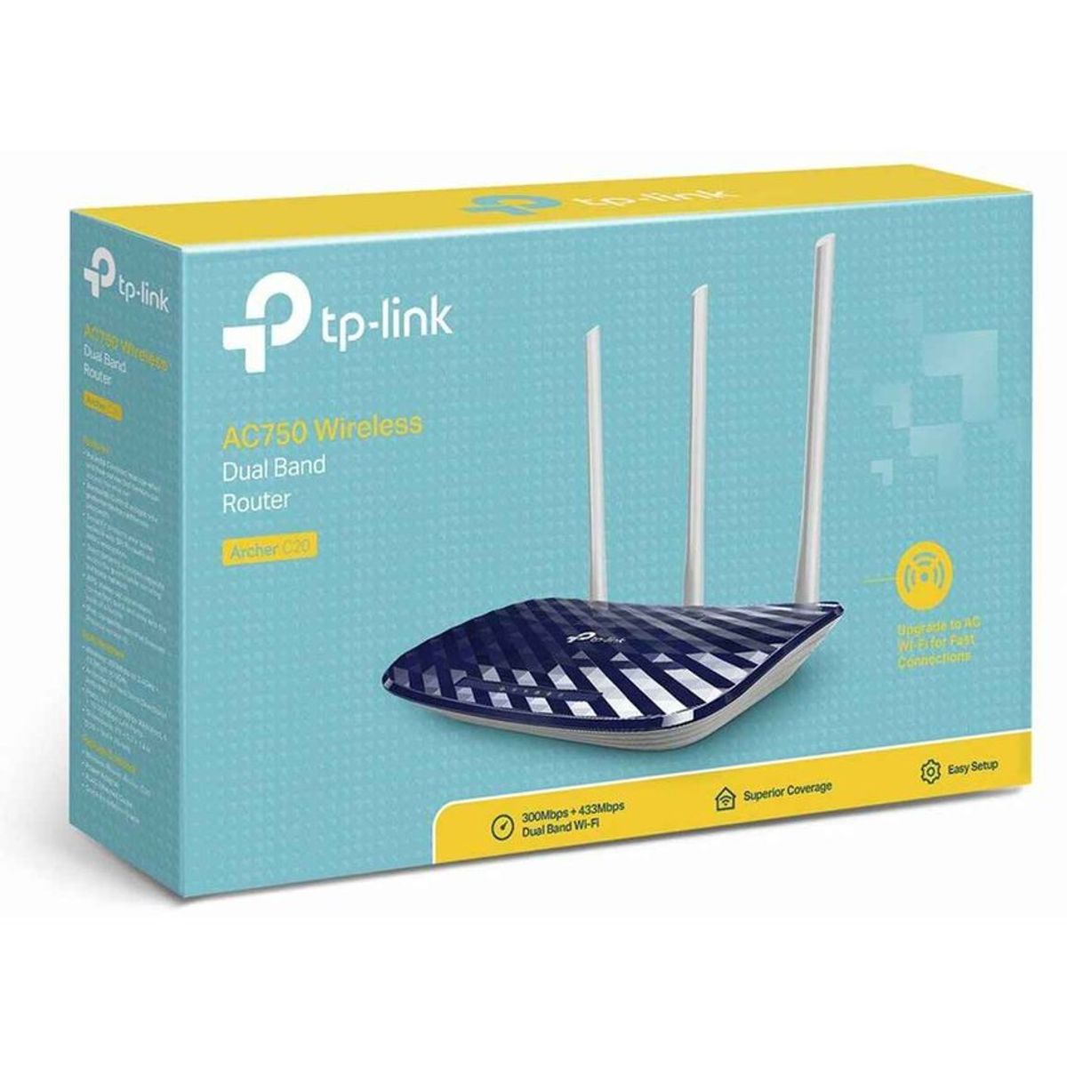 TP LINK - TP-LINK - ROUTER INALÁMBRICO ARCHER C20 DUAL BAND AC750