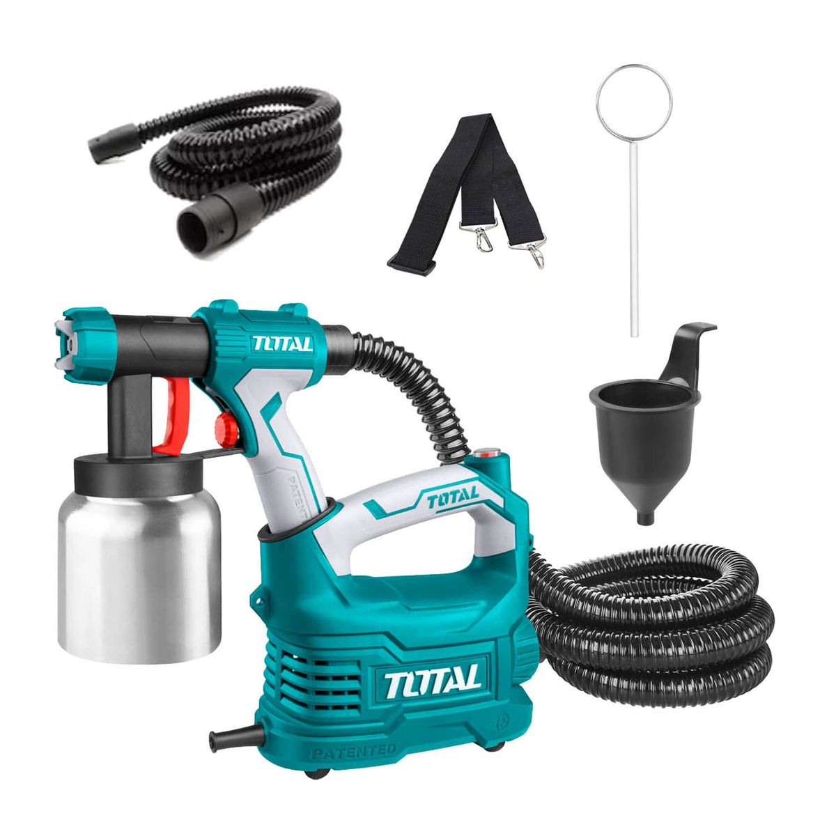TOTAL TOOLS - Pistola De Pintar Eléctrica 550W Compresor Integrado Total