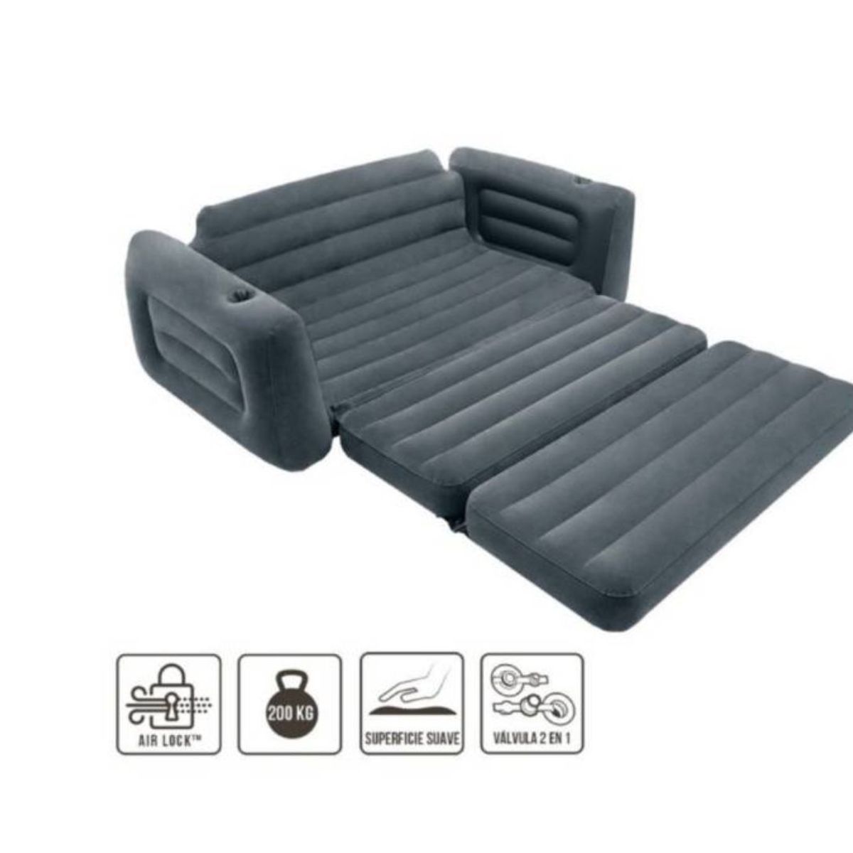 INTEX - Sofá inflable 203m x231m x66cm Intex