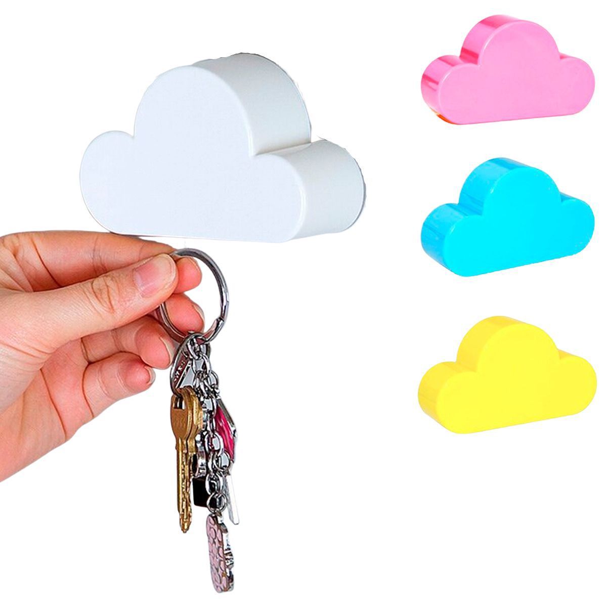 GENERICO - Porta llaves magnético autoadhesivo Nube celeste