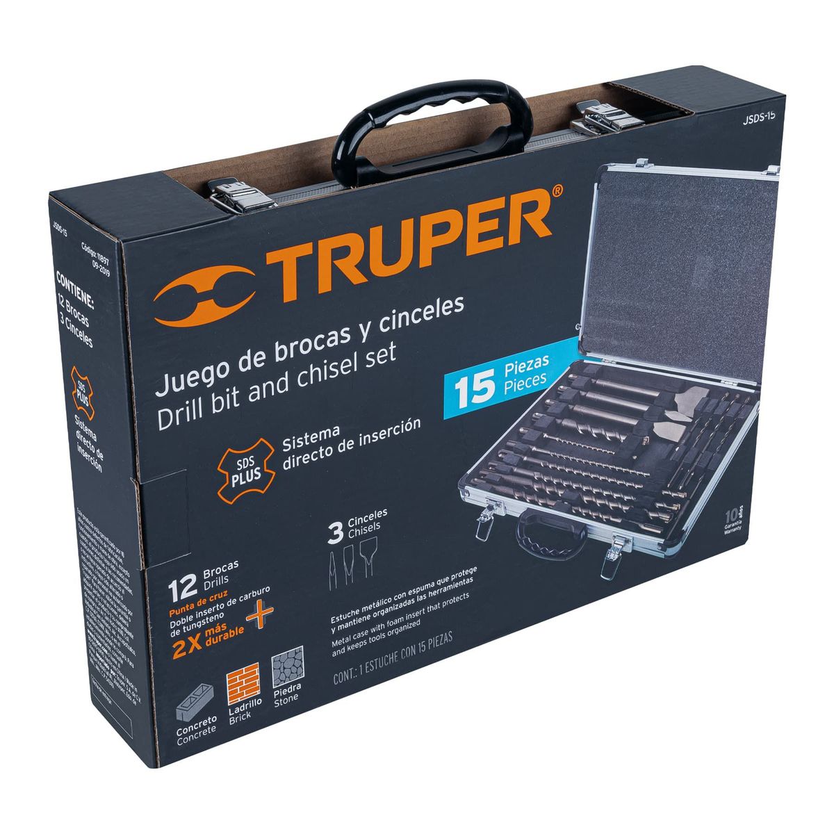 Truper - Juego de Brocas Y Cinceles SDS Plus Truper