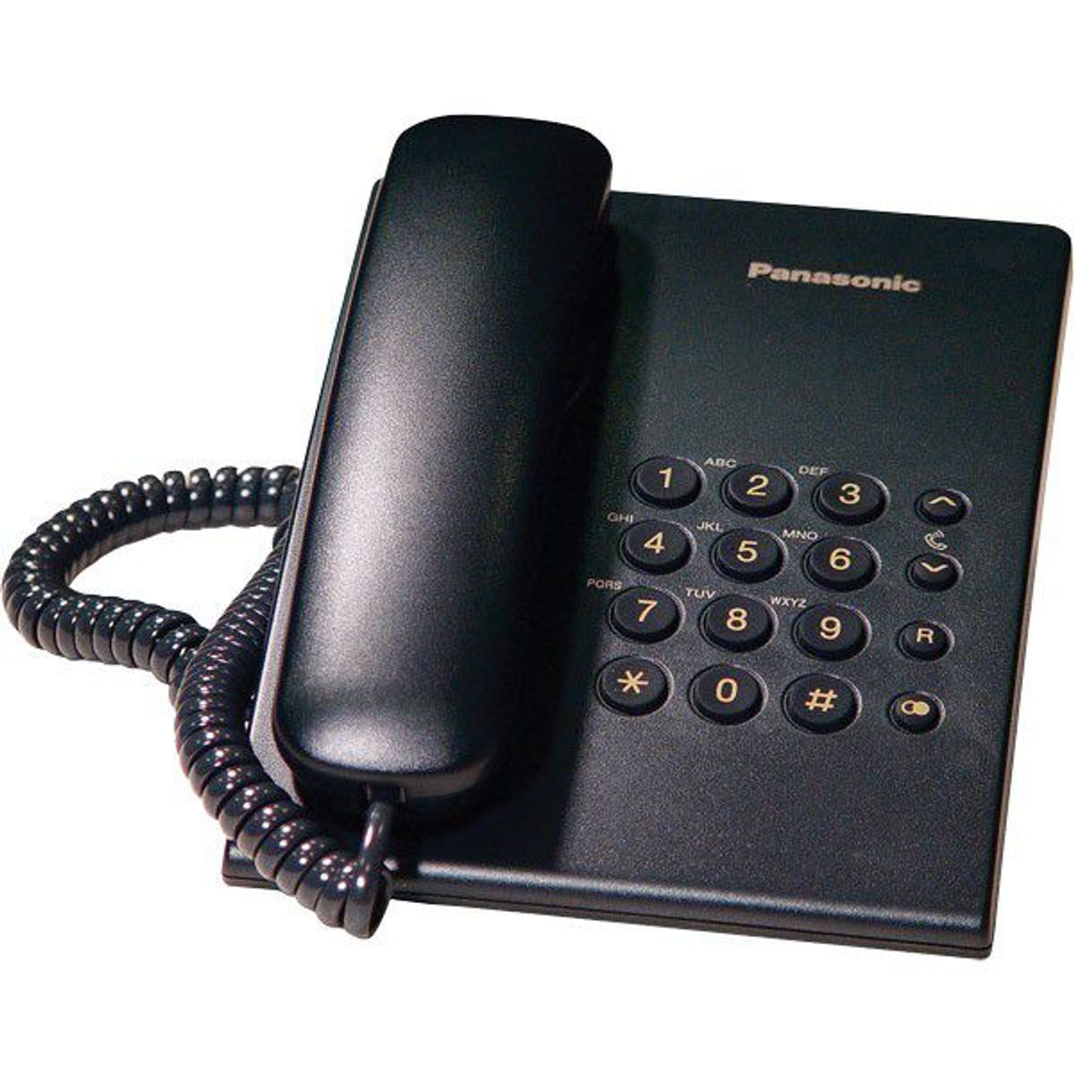 PANASONIC - TELÉFONO ALÁMBRICO KX-TS500LXW PANASONIC- NEGRO