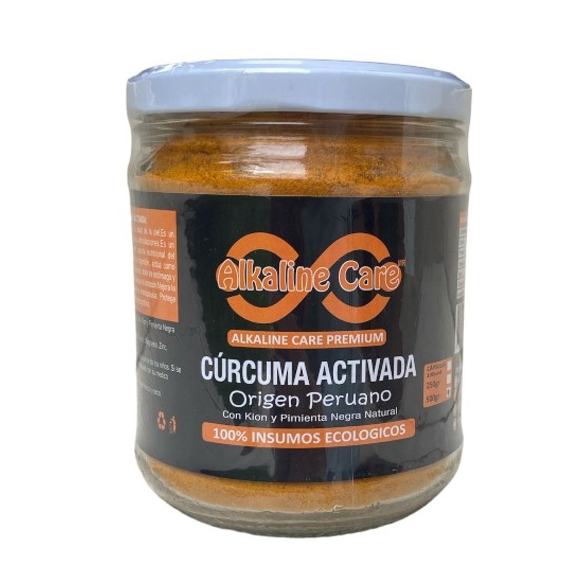 ALKALINE CARE - Cúrcuma Activada 500gr con kion y pimienta Alkaline care
