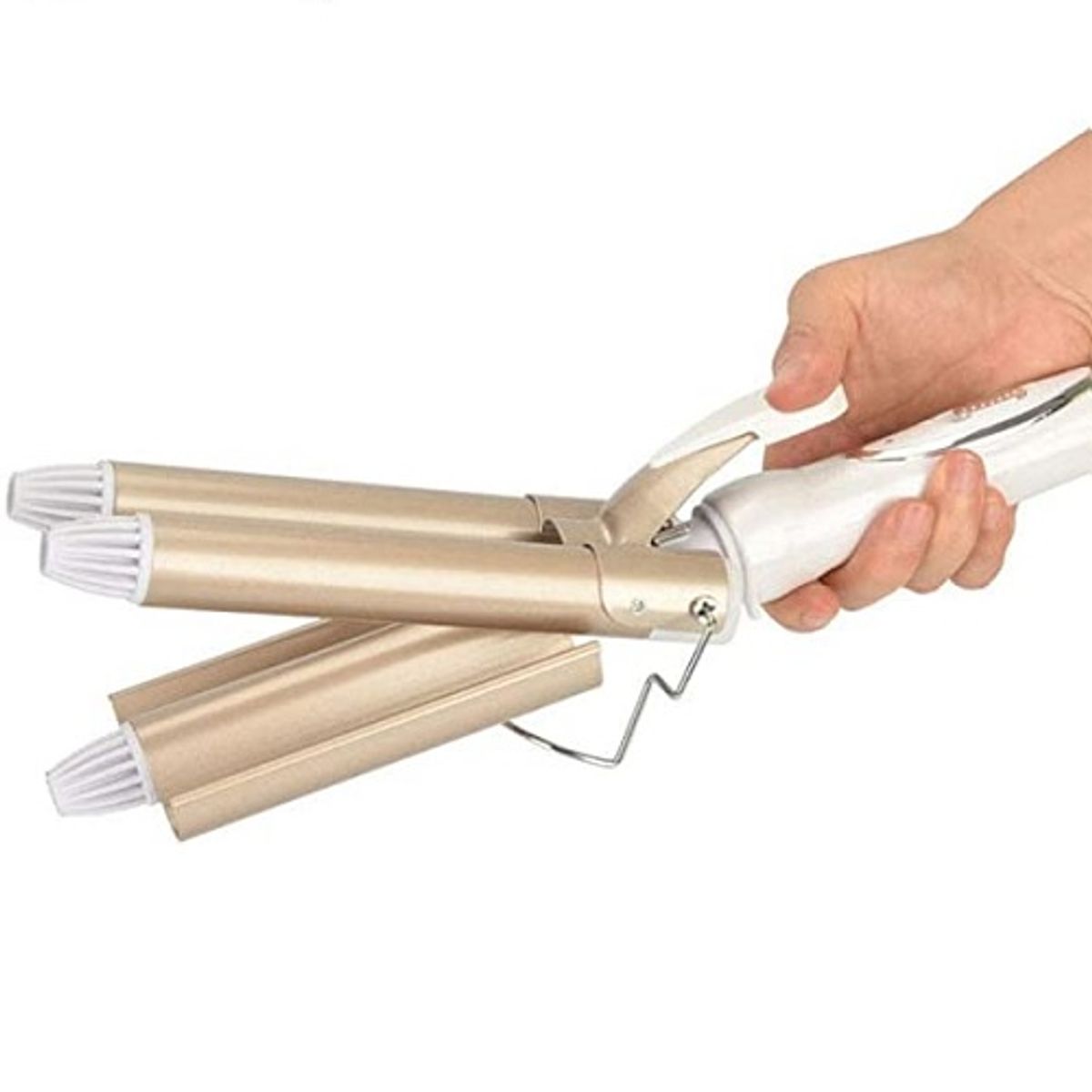 GENERICO - Rizadora Rozia Ondulador de Cabello Tenaza 3 Tubos