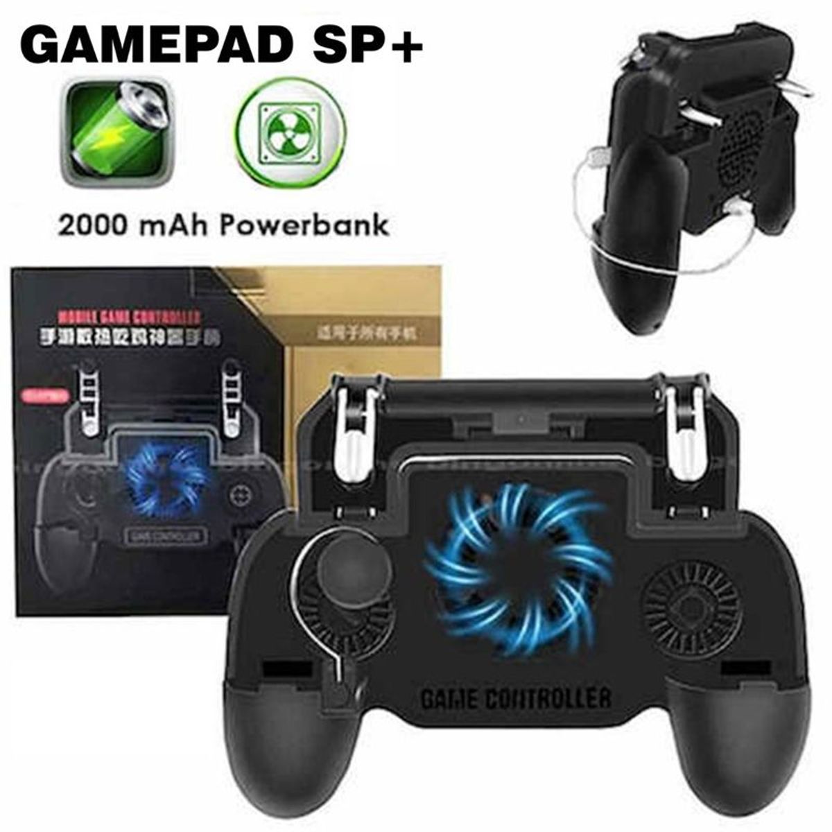 SEISA - Mando Celular Gatillos Cooler RECARGABLE USB -PUBG FORNITE  FREEFIRE