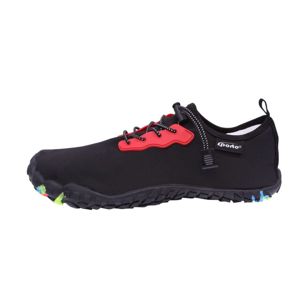 PORTO - Aquashoes Zapatillas Acuáticas Porto Hombre Negro - Rojo