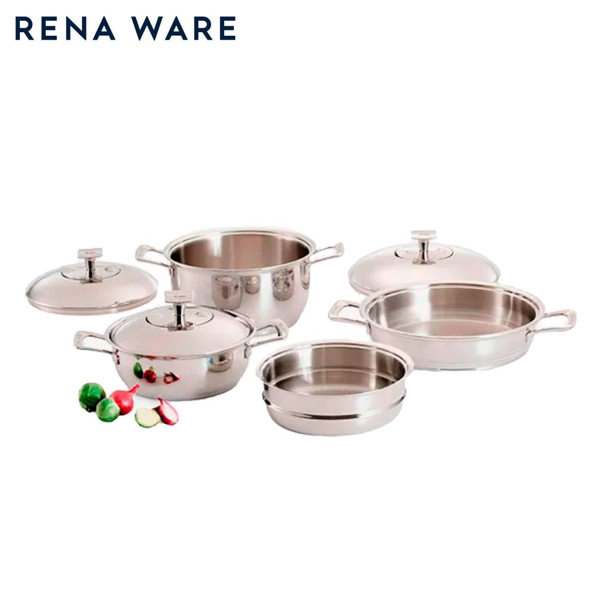 RENA WARE - Juego de ollas RENA WARE Originales Chef I Serie Zylstra 7 piezas