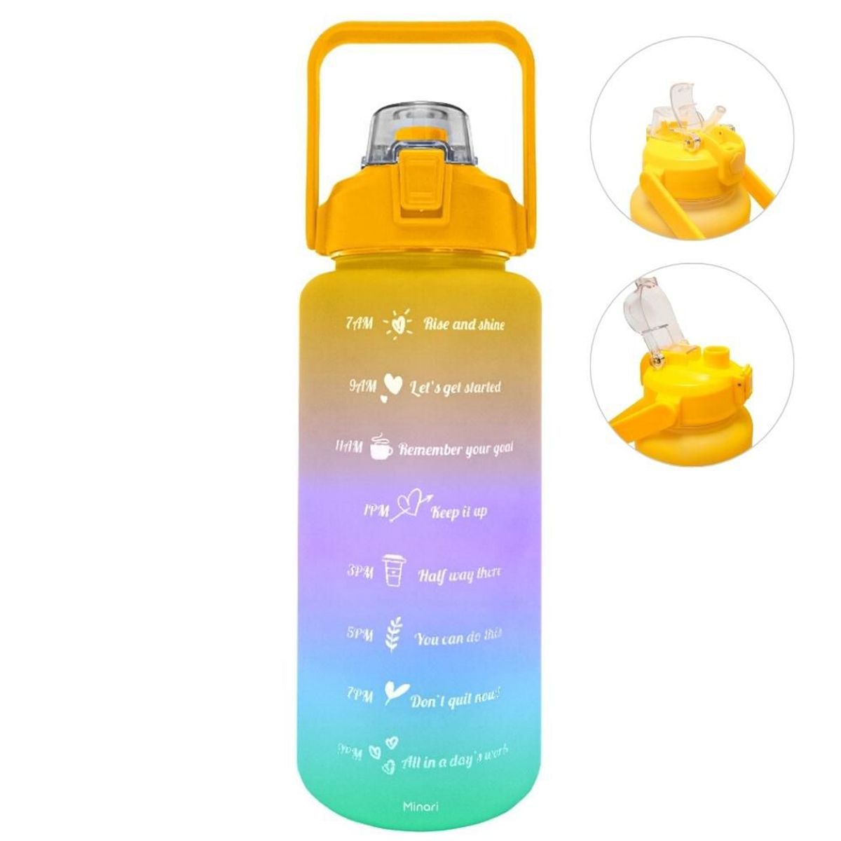 MINARI - Tomatodo Botella Doble Boquilla 2L Multicolor Amarillo 588B