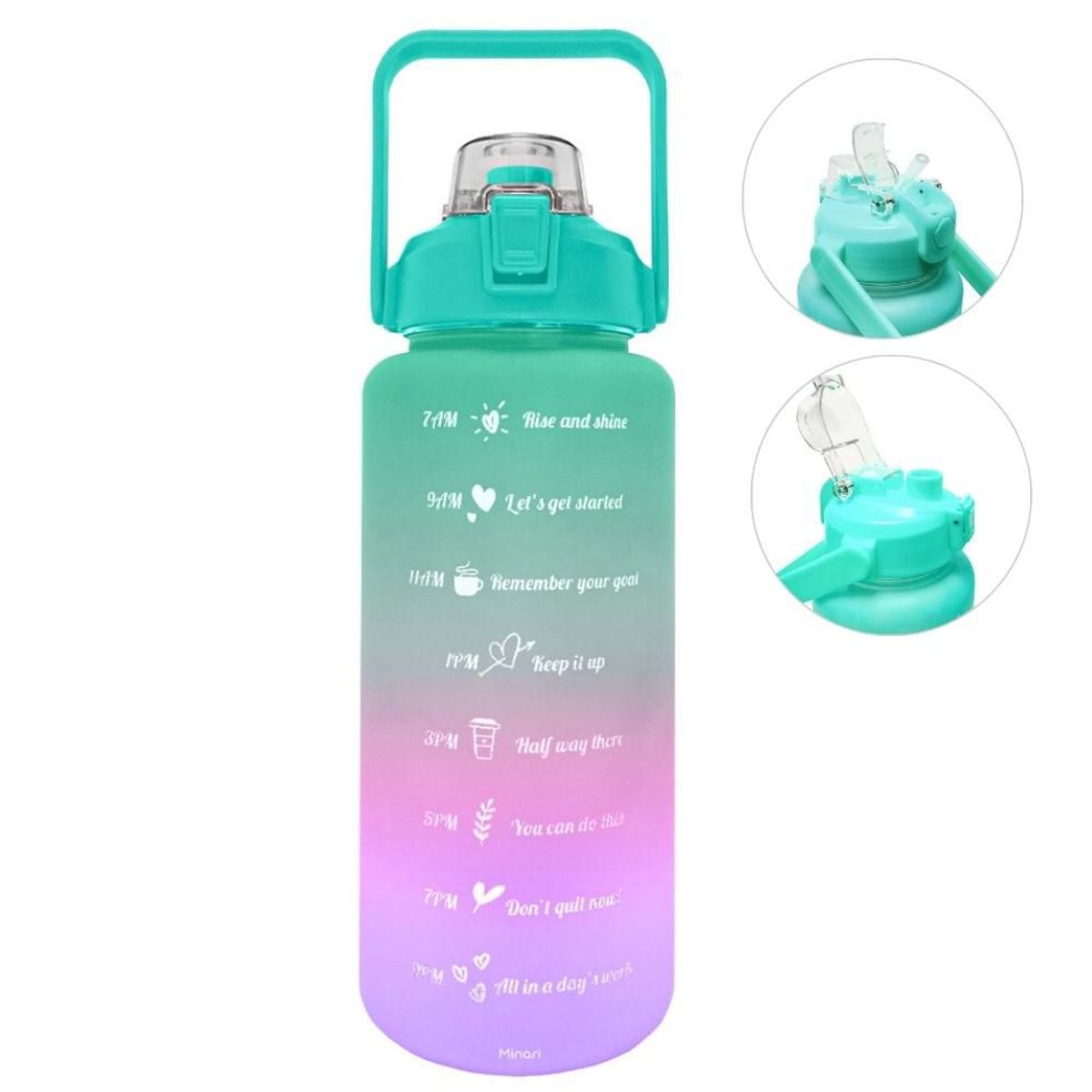 MINARI - Tomatodo Botella Doble Boquilla 2L Multicolor Turquesa 588B