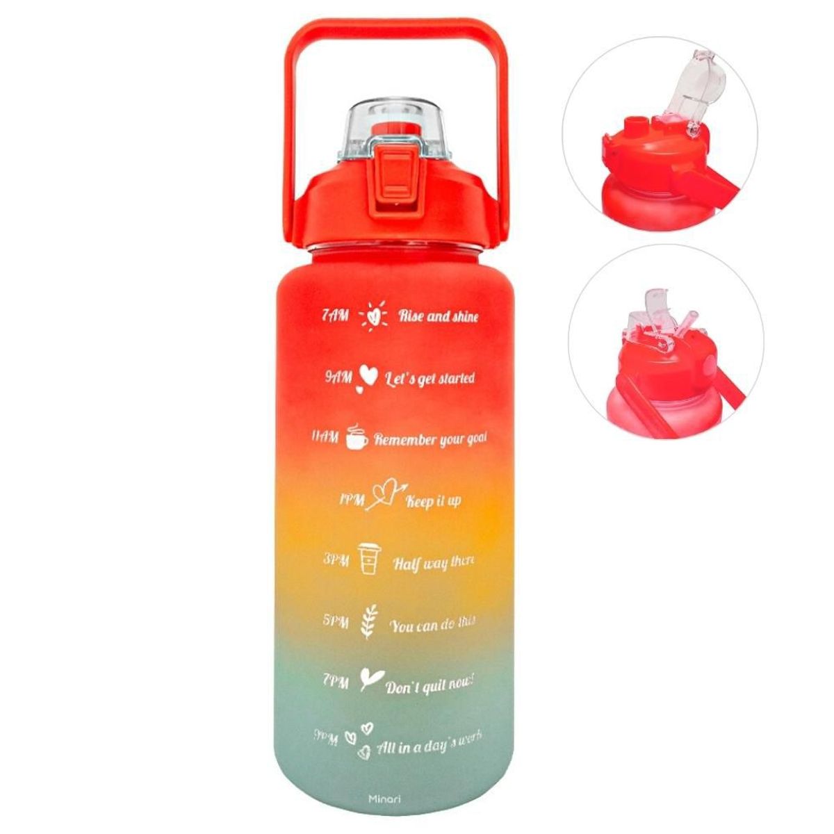 MINARI - Tomatodo Botella Doble Boquilla 2L Multicolor Rojo 588B