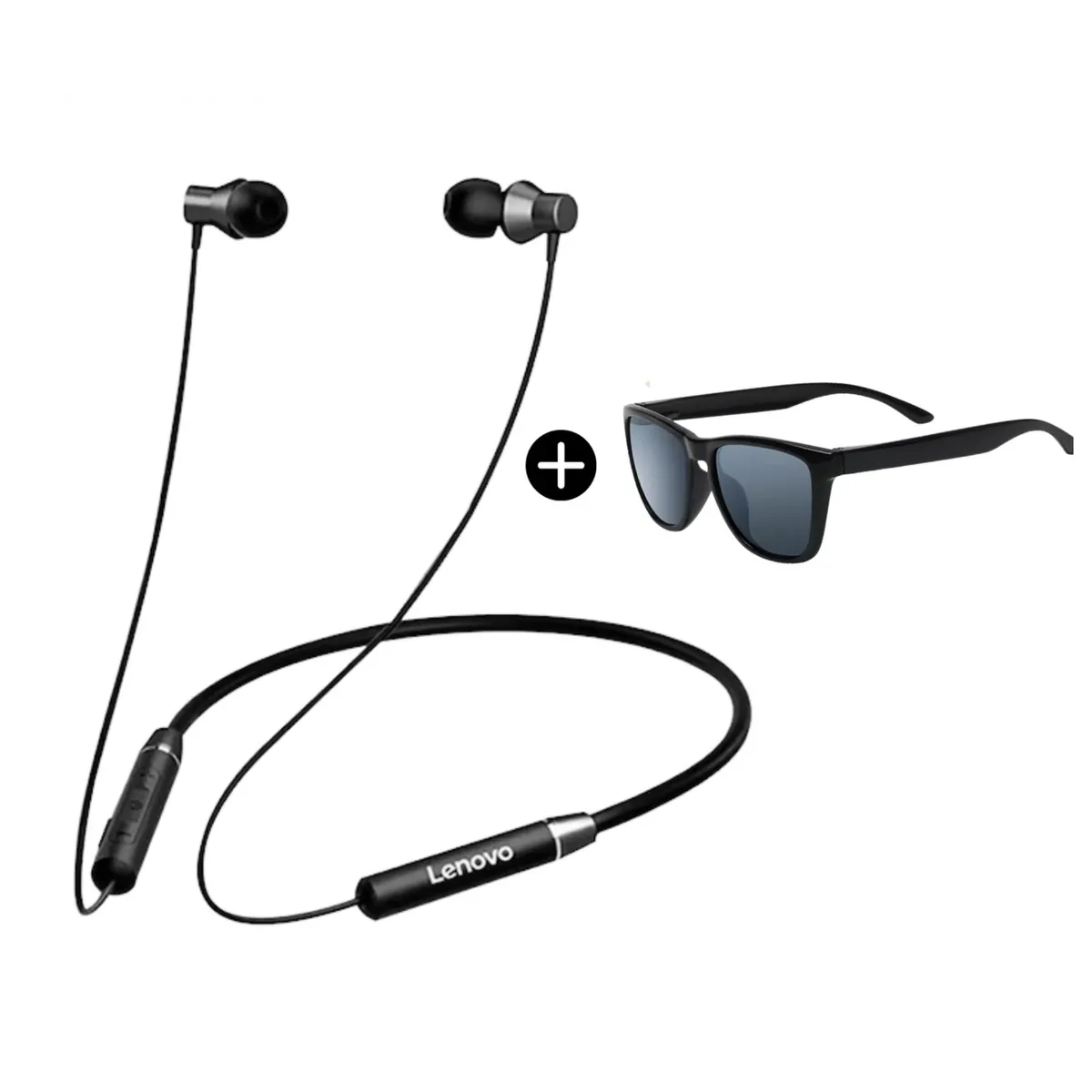 LENOVO - AUDIFONOS BLUETOOTH LENOVO HE05 Negro  Lentes de sol
