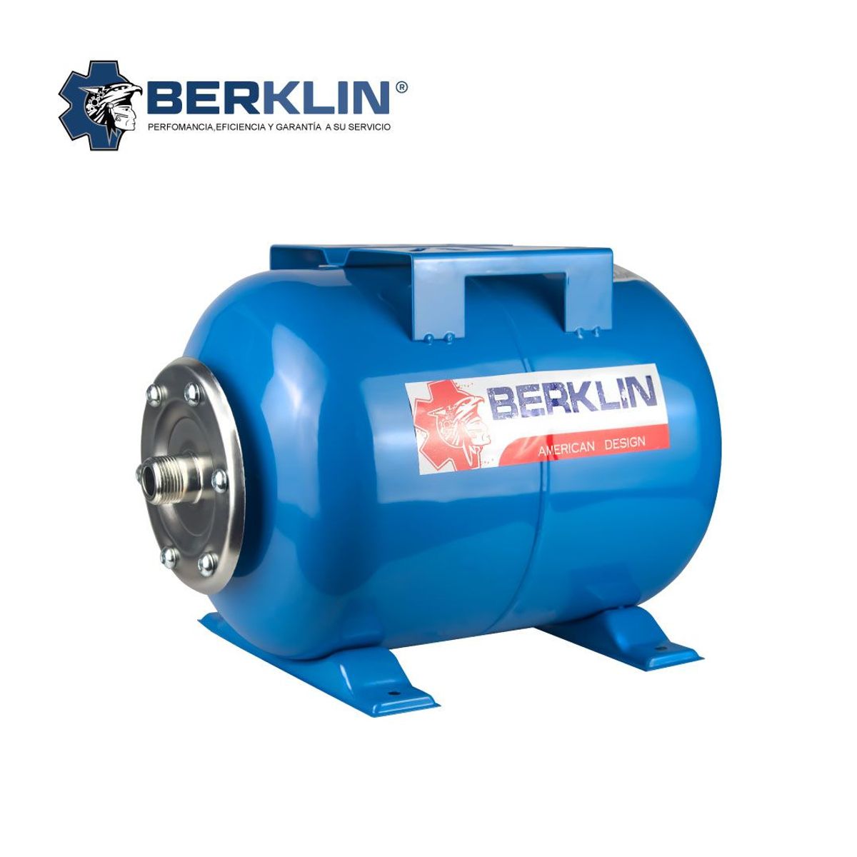 BERKLIN - TANQUE HIDRONEUMATICO DE 24 LT HORIZONTAL AZUL