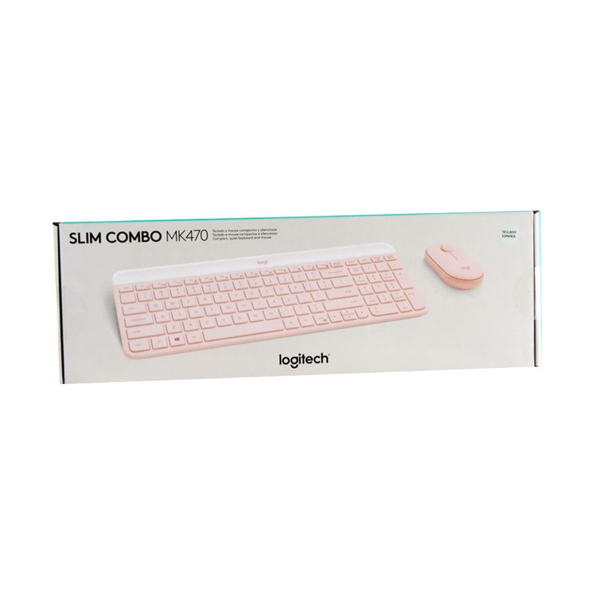 LOGITECH - Teclado  Mouse MK470 Inalambrico Slim Rosado