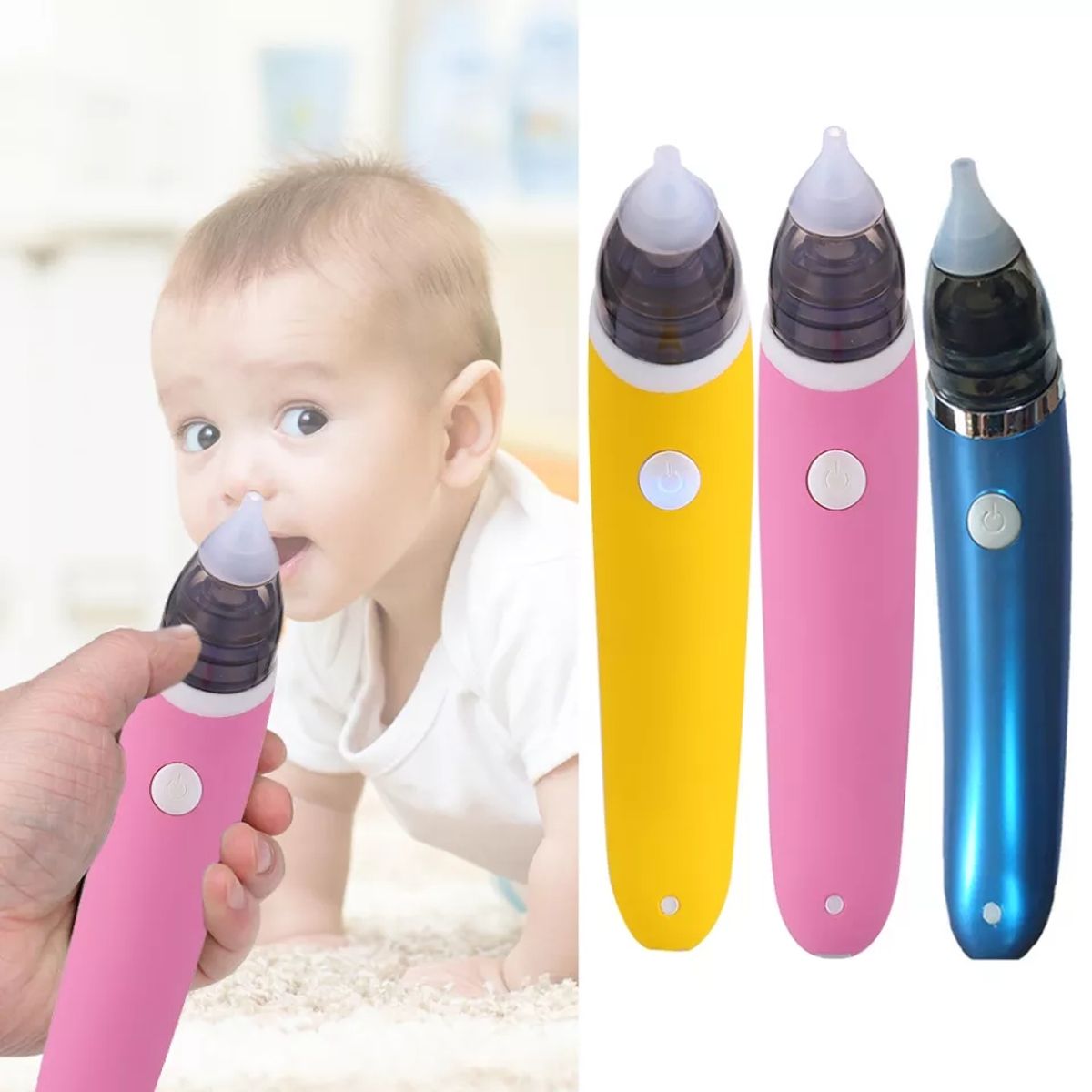 GENERICO - Aspirador o succionador eléctrico nasal para bebe NIÑA