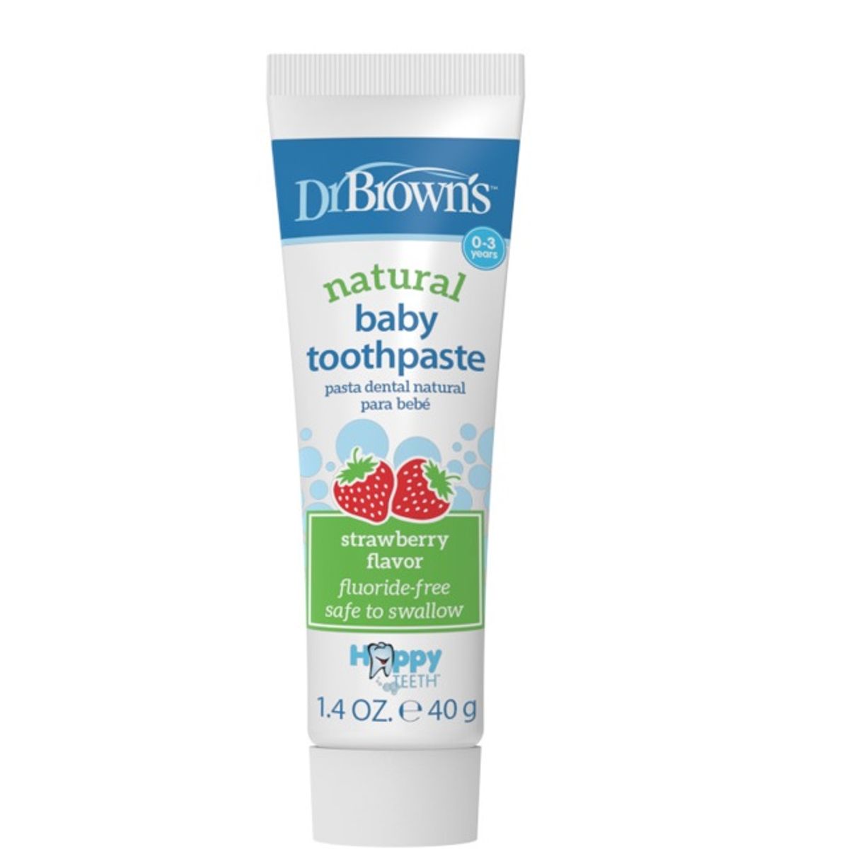 DR BROWNS - Pasta de dientes sin fluor sabor fresa