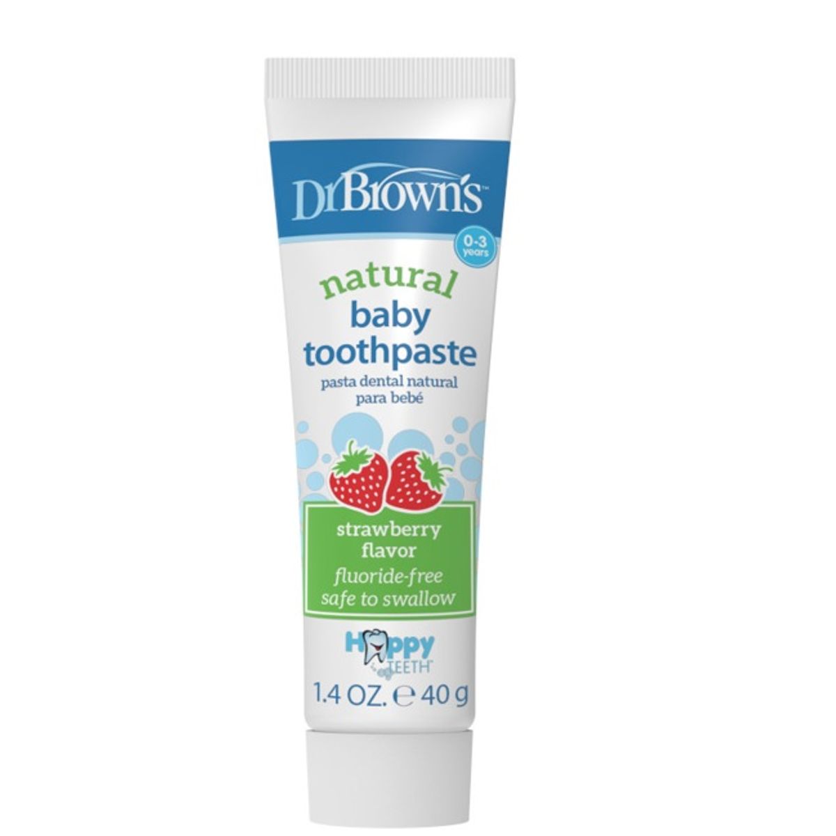 DR BROWNS - Pasta de dientes sin fluor sabor fresa