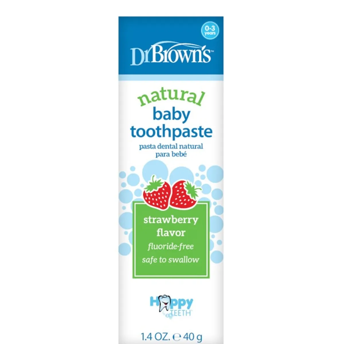 DR BROWNS - Pasta de dientes sin fluor sabor fresa