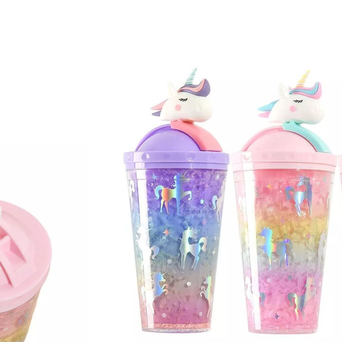 IMPORTADO MC - VASOS CON LUCES Y GEL UNICORNIO