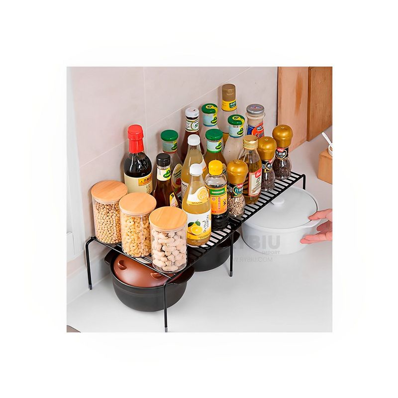 INSPIRA - Estante organizador Ajustable Negro