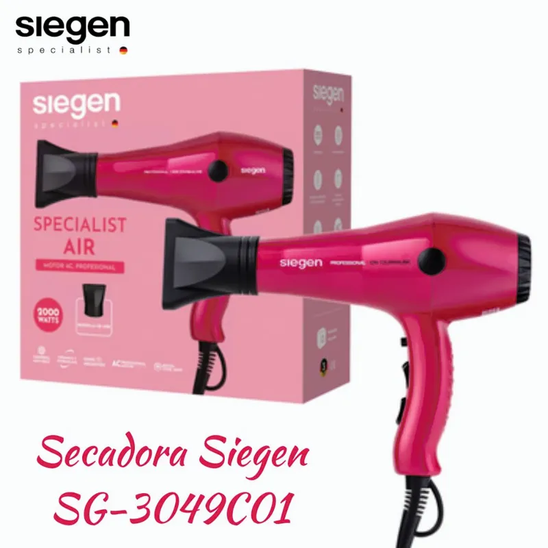 SIEGEN - Secadora de Cabello Profesional Siegen SG-3049C01