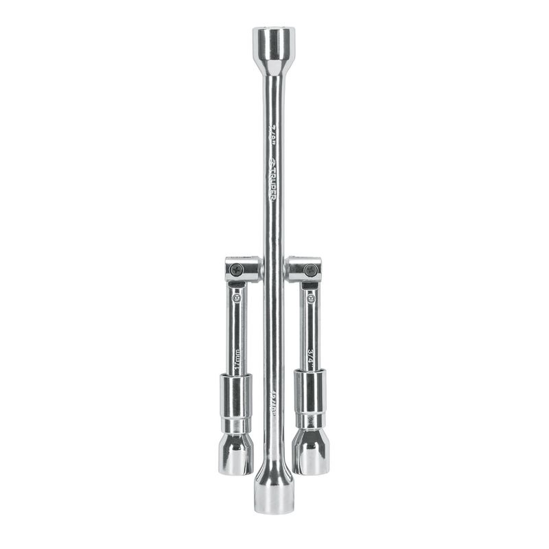 TRUPER - Llave de ruedas Plegable tipo cruz 14" acero -Truper