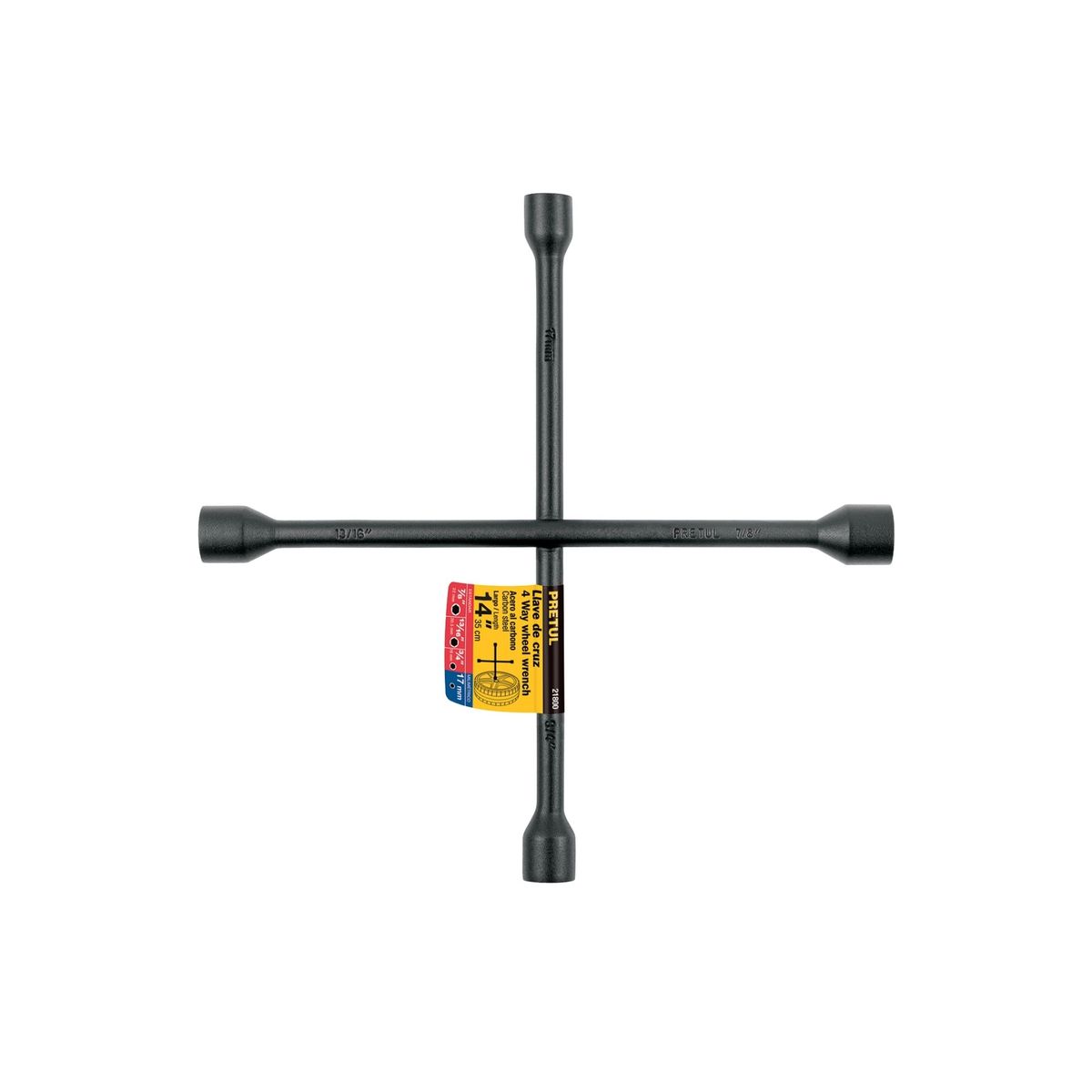 PRETUL - Llave de ruedas Cruz 14 Acero forjado Pretul