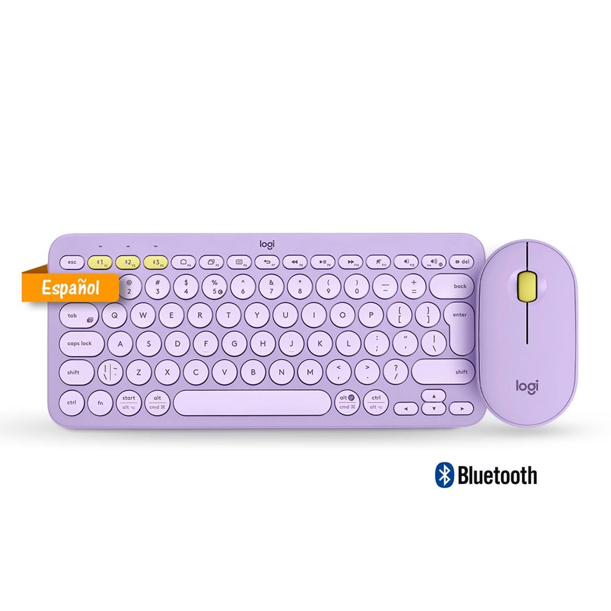 LOGITECH - Combo Teclado k380 Mouse m350 Logitech bluetooth silencioso - Lila